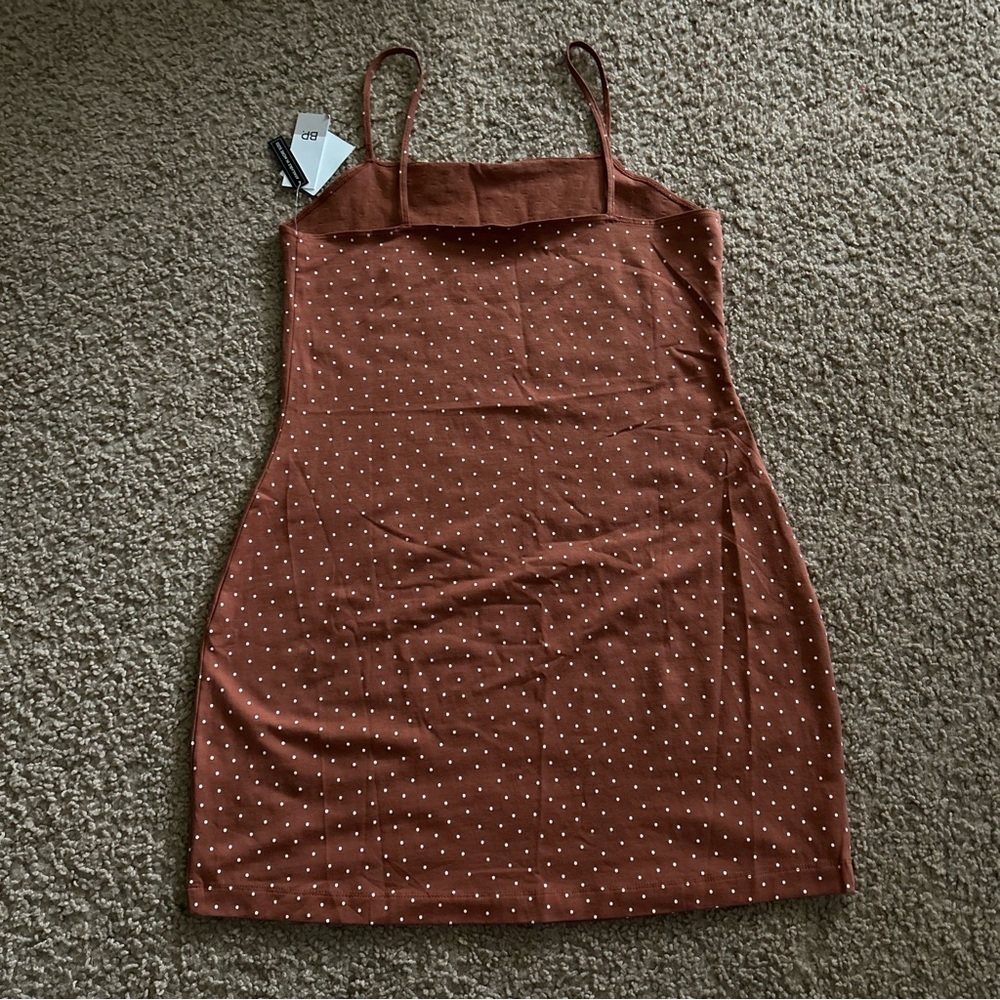 BP | Brown Polka Dot Mini Dress - Picture 11 of 11